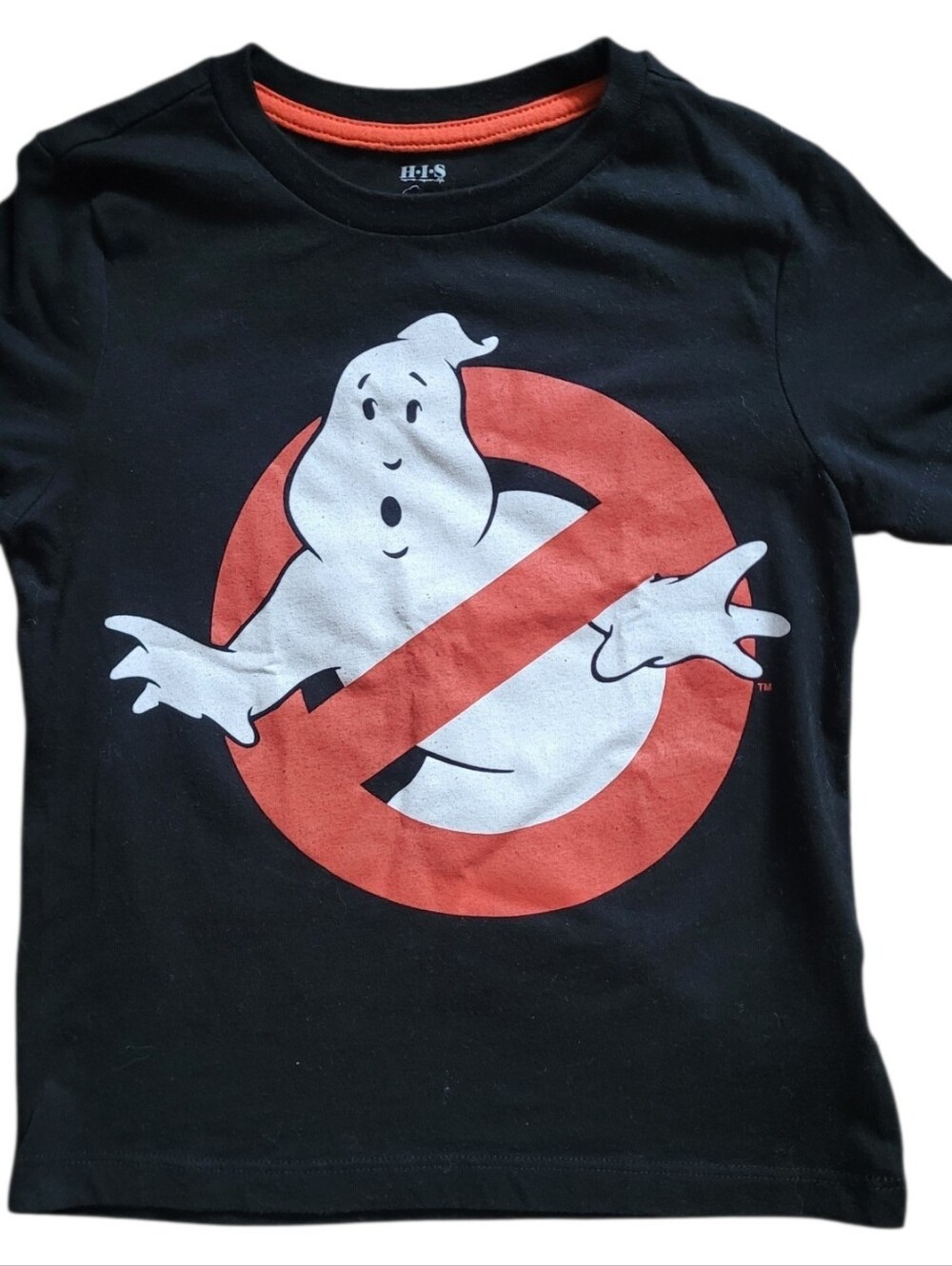 Ghostbusters I Ain't Afraid of No Ghost Graphic Tee Kids XS Black Movie T Shirt